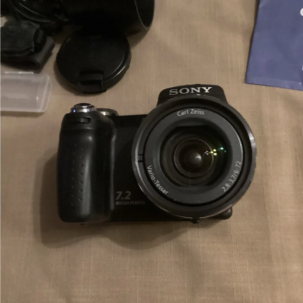 Sony Cyber-shot DSC-H5 Digital Camera - Black and Silver